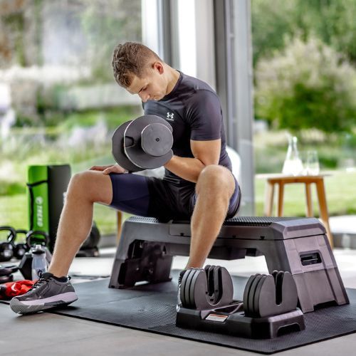 Reguliuojamas hantelis TREXO TXO-B4W005 32 kg juodas